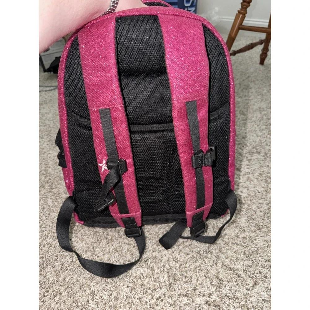 Rebel Dream Bag‎ W/ Crystal Logo Dance Cheer Expanding Athletic Backpack Pink
